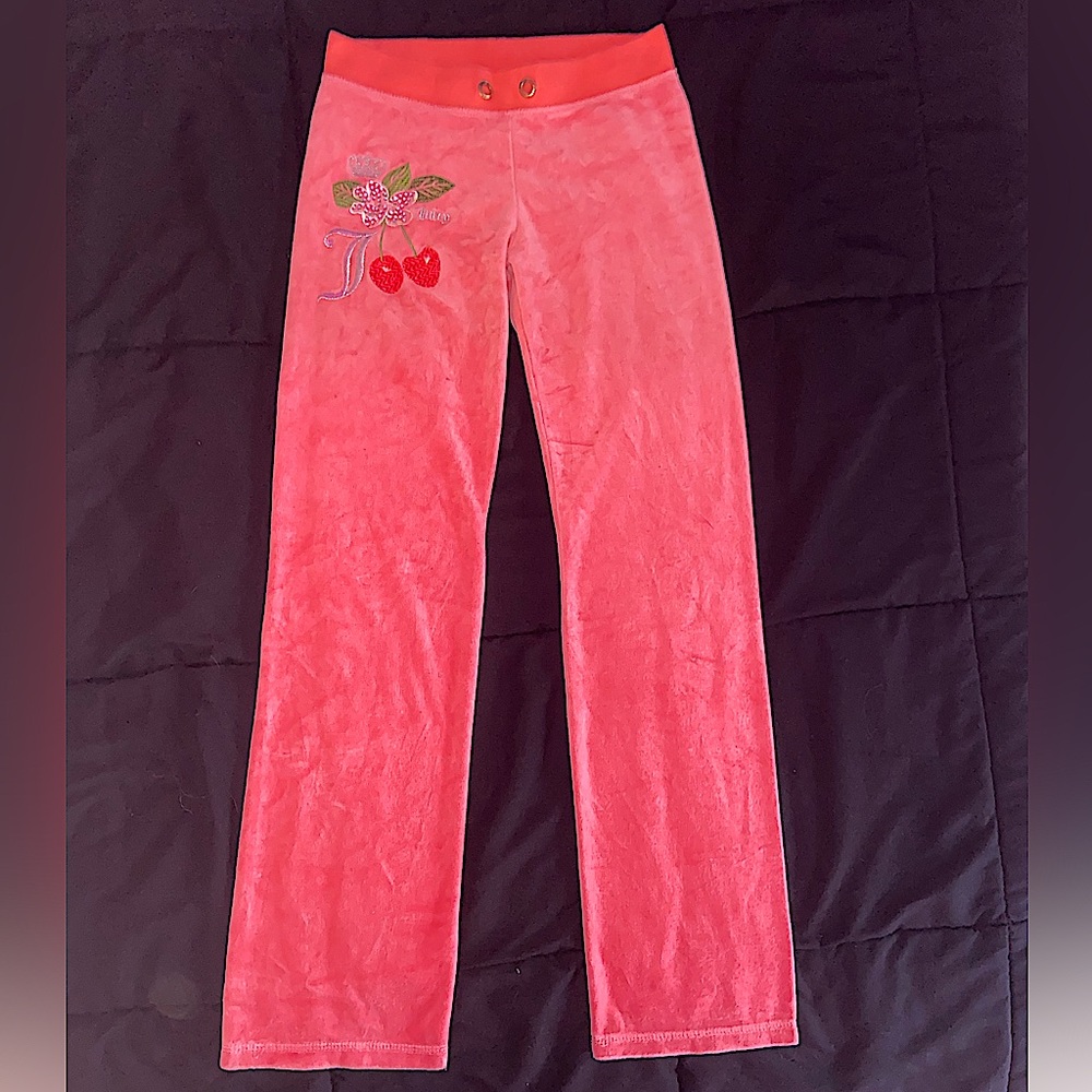 Vintage Juicy Couture cherry velour pants